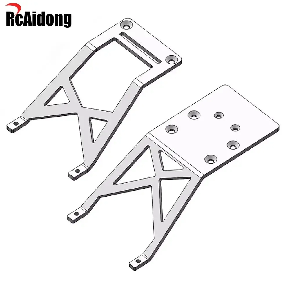 1/10 RC Aluminum Front and Rear Skid Plate for Traxxas 2WD Stampede Skully VXL Brushless Monster Truck Parts