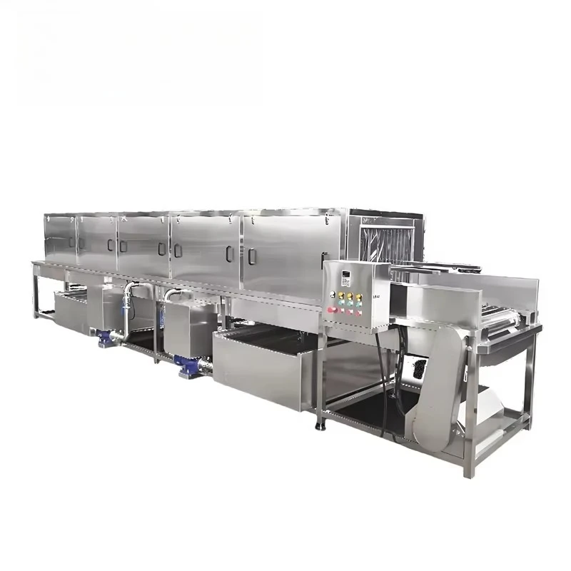 High-Pressure Spray Integrated Fruit Vegetable Cleaning Machine Basket Washing Turnover Box Cleaning Vegetable Equipment