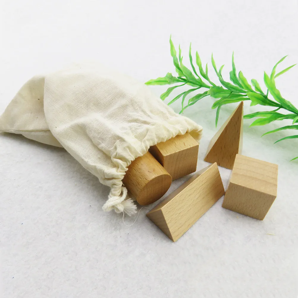 

Wooden Kid Building Khaki Geometric Blocks Funny Early Educational Plaything Creative Thinking Logical Development