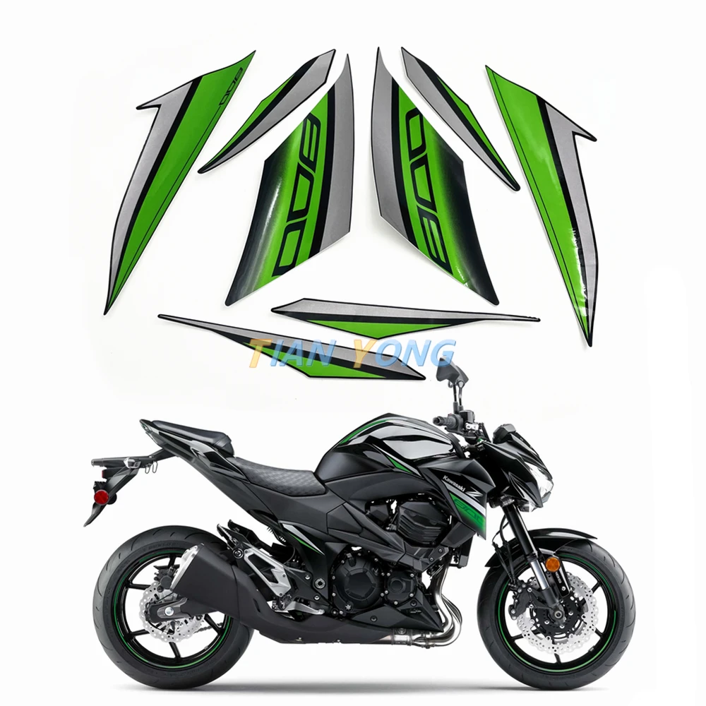 Motocicleta Applique Decalque, Protetor Decorativo, Kit Completo, Alta Qualidade, Kawasaki Z800, 2013, 2014, 2015, 2016, 2017