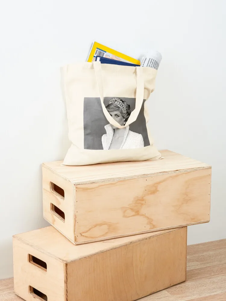 ديانا، أميرة ويلز حمل حقيبة شخصية حمل حقيبة قماش حقيبة يد نسائية قابلة لإعادة الاستخدام للتسوق #4