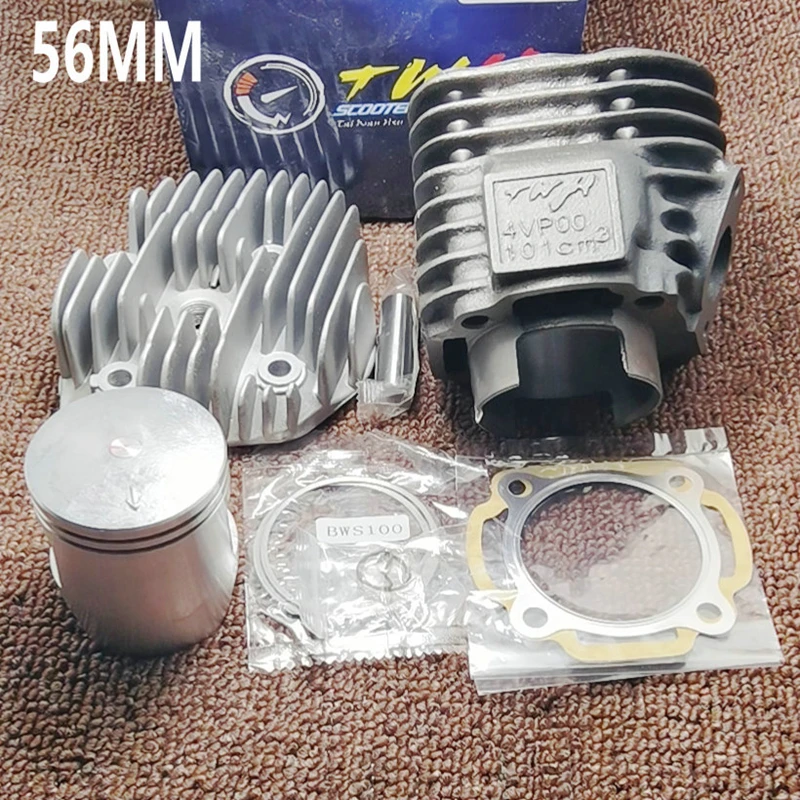 For Yamaha BWS100 Cylinder Kit 56mm Water Cooling Big Bore Piston Racing Tuning Parts Plug And Play Bws 100 4vp Engine Set Up