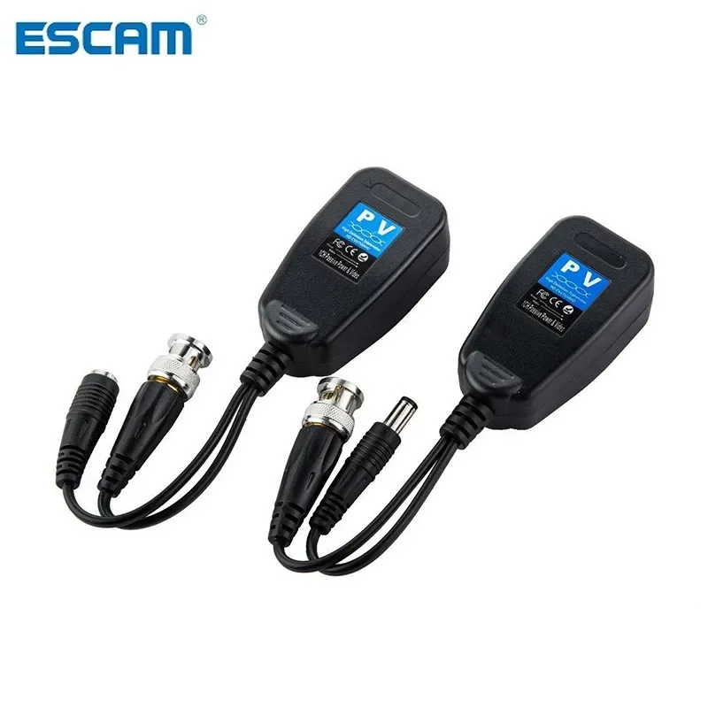 ESCAM 5Pairs 10Pieces 1CH Passive Balun RJ45 CCTV Balun Video Balun Transceiver Supply Power For HDCVI/HDTVI/AHD Analog Camera