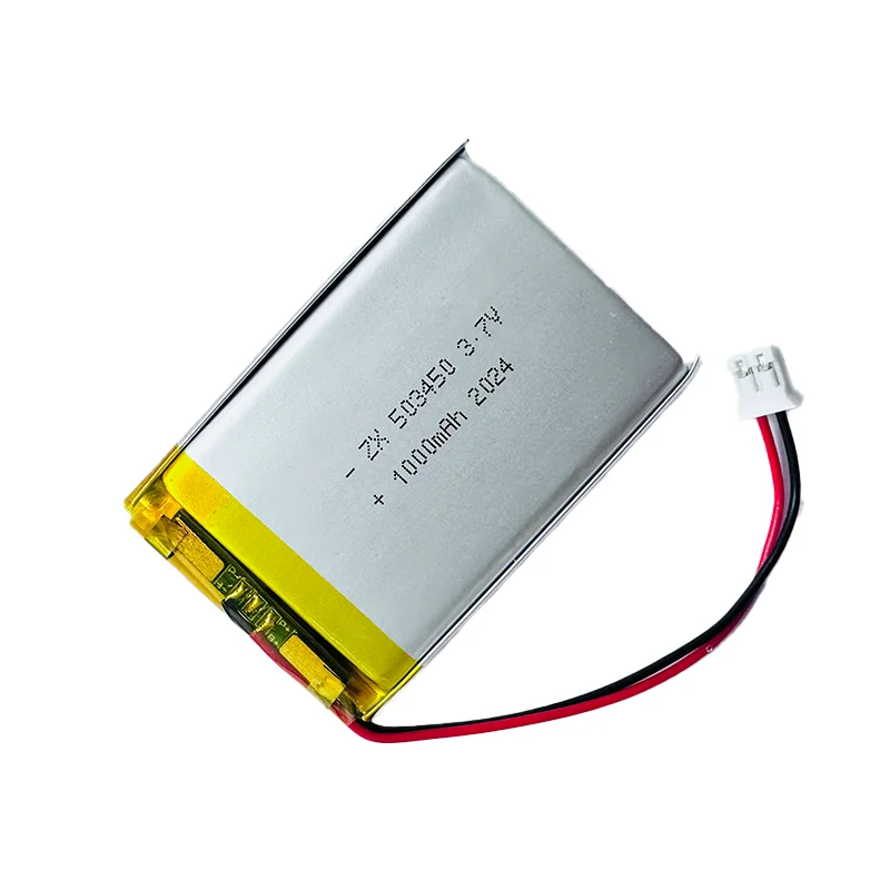 503450 1000mAh 3.7V  PH2.0 2P Polymer Lithium Battery Dash Cam LED Lights Beauty Instrument Intelligent Lock
