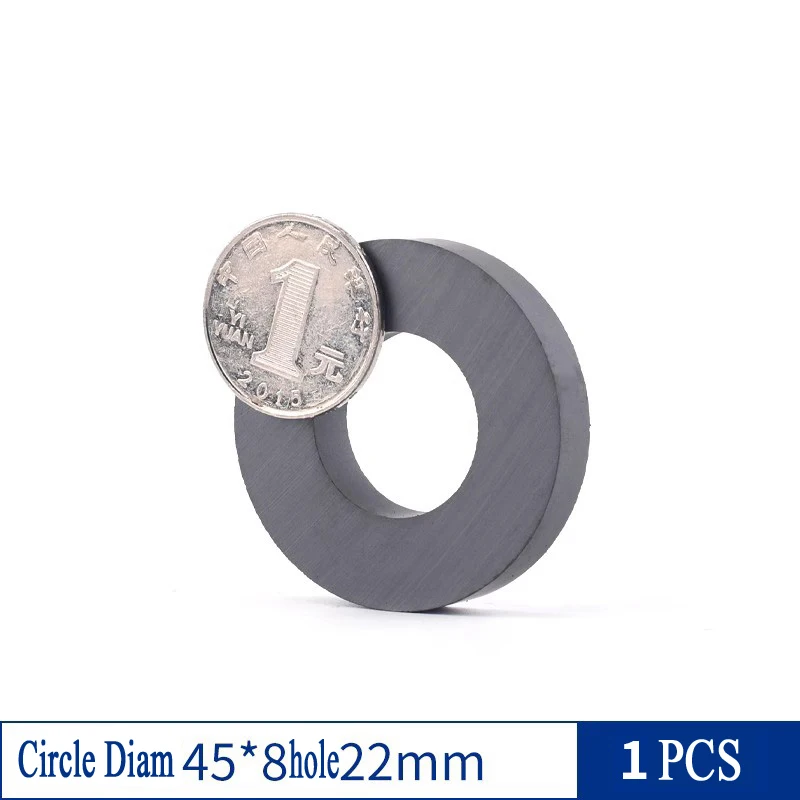 40x8 50x10 60x10 70x10 80x10 90x15mm Black Circular Ring Magnet Ferrite Magnets with Hole Speaker Magnetic Ring Permanent Magnet