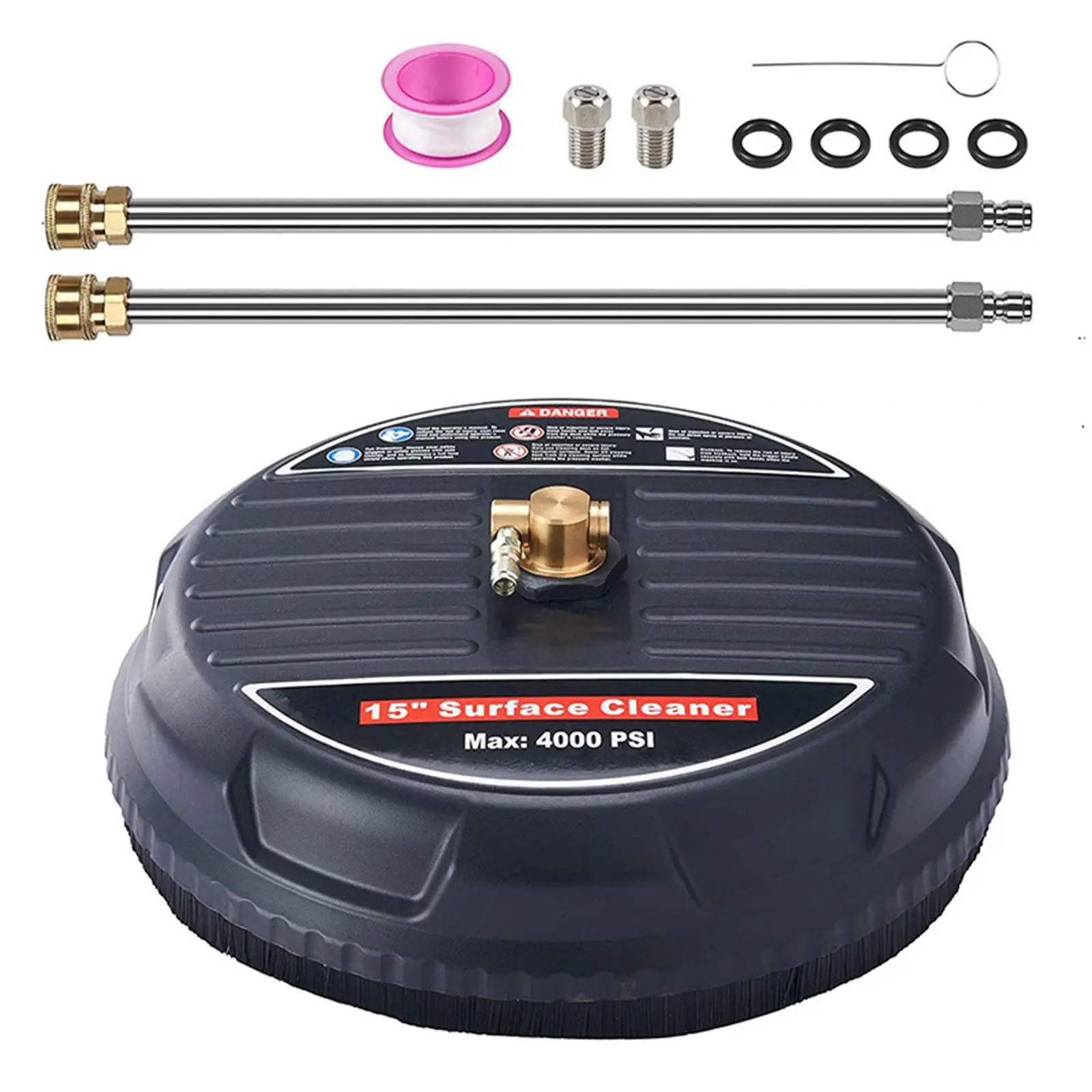 15'' Pressure Washer Surface Cleaner Power Washer Accessory Driveway Power Washer for Cleaning Decks Wood Parking Lots Patio