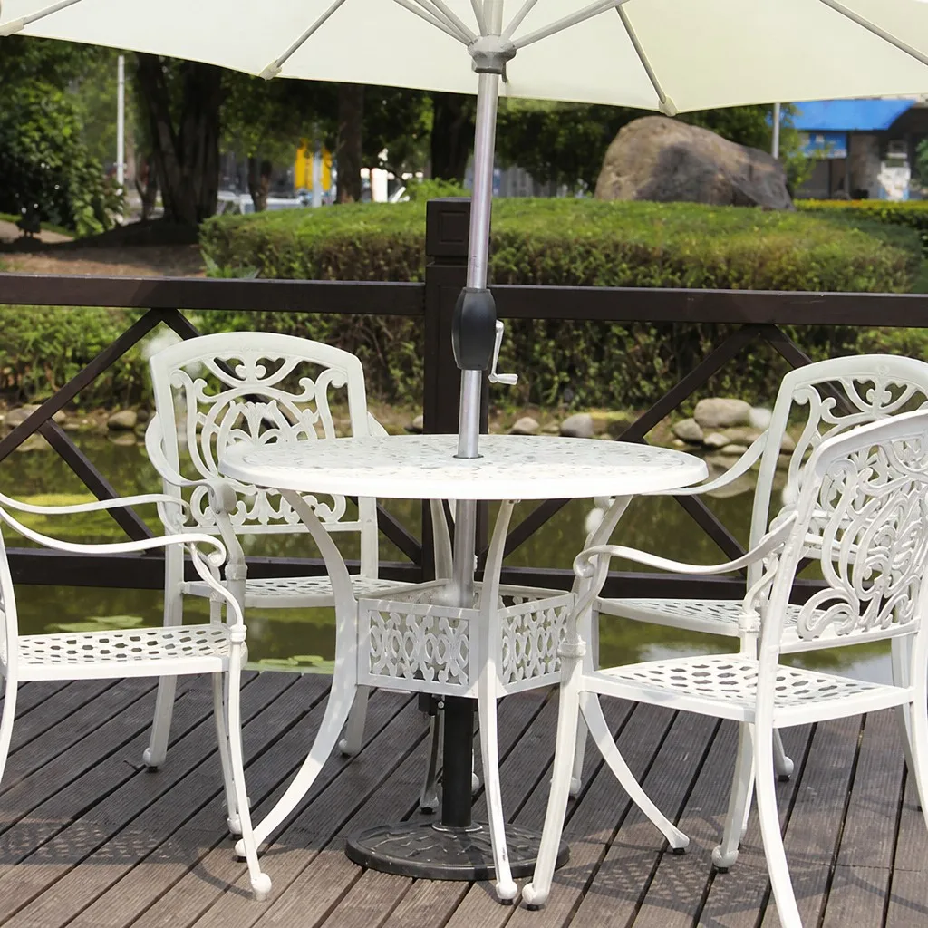 hv-Aluminum Weather Resistant Durable Eco-Friendly European Design Boke Brand Model Outdoor Garden Furniture Set Park Hotel