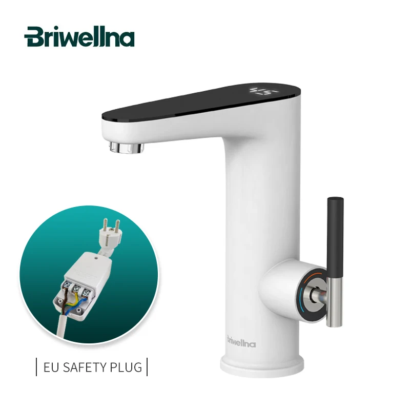 Briwellna Elektrische Wasser Heizung 220V Küche Wasserhahn Tankless Geysire Wasserhahn Heizung Heizung Tap Momentanen Heizungen Robinet