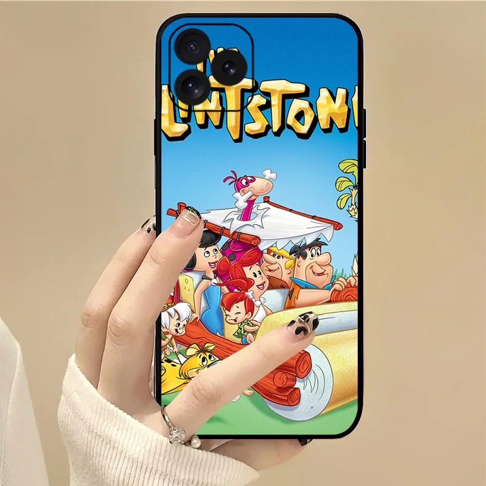 Cartoon The F-Flintstones Phone Case For iPhone 11 12 13 14 15 8 XS Mini X XR PRO MAX Plus Cover