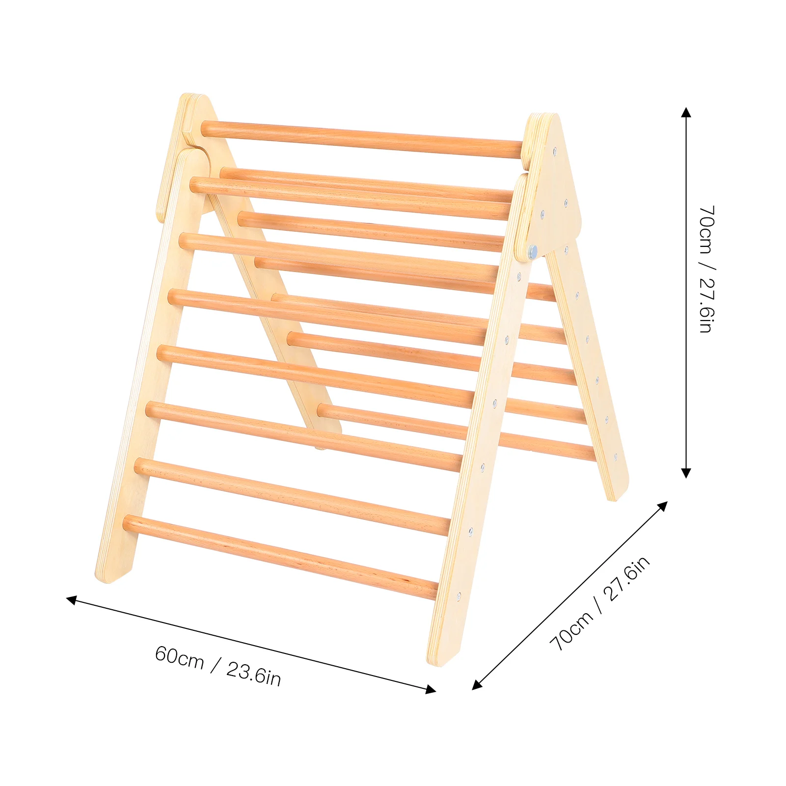 Foldable Climbing Triangle Toddlers Climber 70x70x60CM Foldable Climbing Triangle Climbing Ladder for Infants Young Toddlers