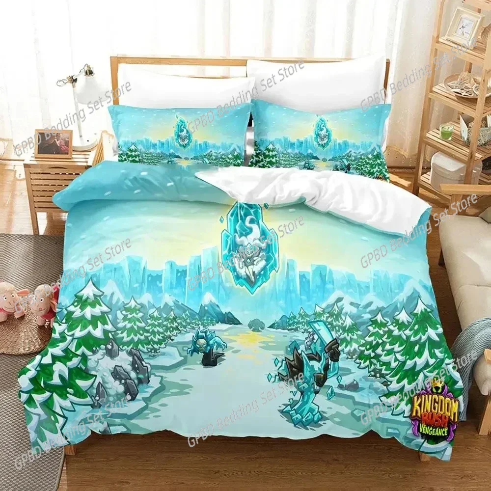2024 New Kingdom 3D Bedding Set Duvet Cover Pillowcases Single Twin Full Queen King Size Home Decor Quilt Boys Gift