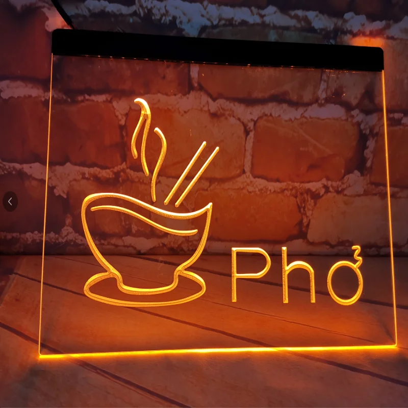 Pho Vietnamesisches Vietnam Nudel Essen Neonschild LED Wandleuchte Wanddekoration Leuchtendes Neonschild Schlafzimmer Bar