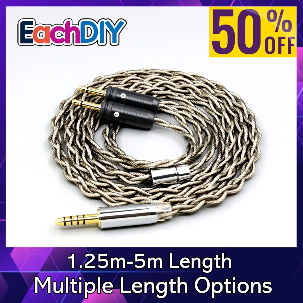 99% الفضة النقية + الجرافين الفضة مطلي درع سماعة كابل ل البؤري واضح Elear Elex Elegia Stellia المزدوج 3.5 مللي متر دبوس LN008264