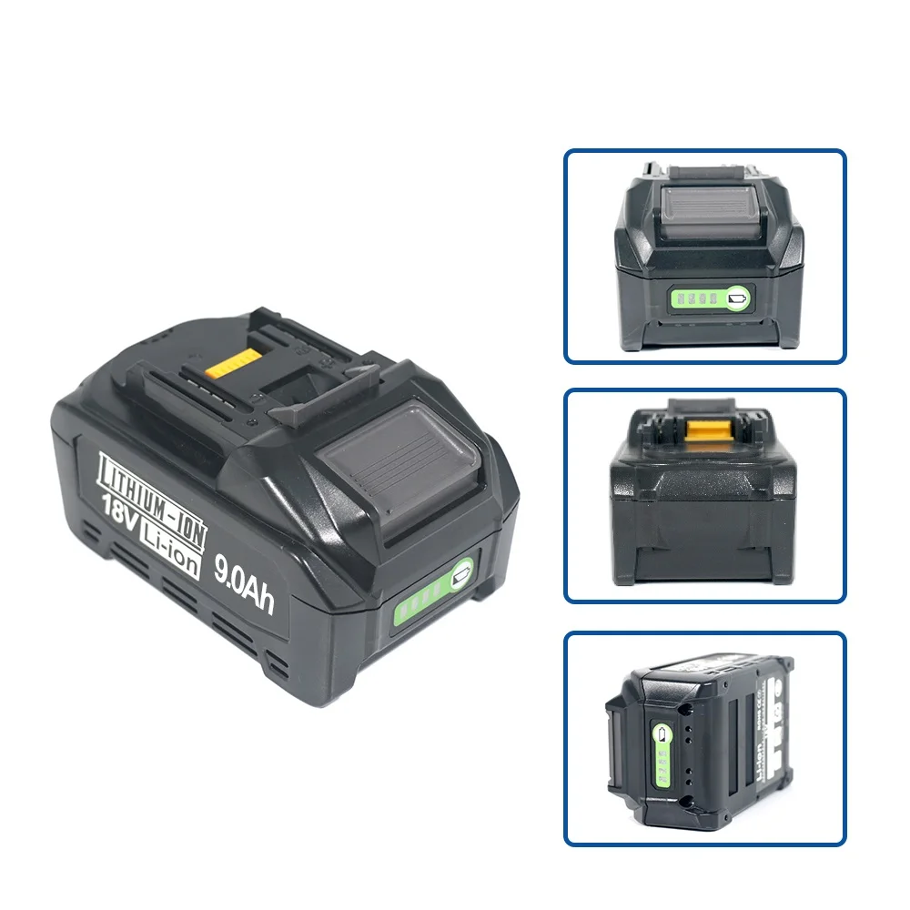 

21700 9000 мАч/10 Ач литиевая аккумуляторная батарея 18 В для инструментов Makita, совместимая с BL1850 BL1860 BL1850B BL183018V Беспроводная шлифовальная машина