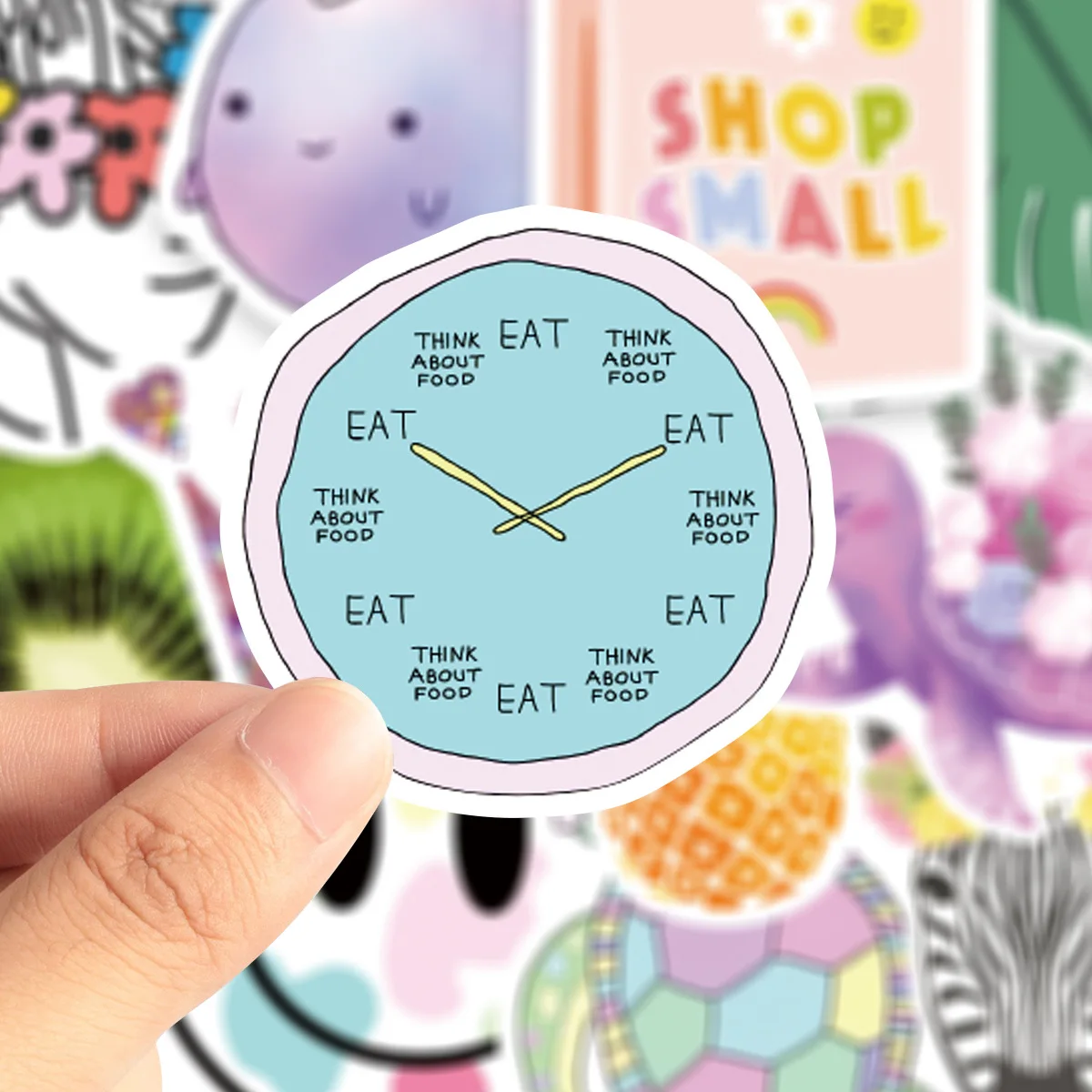 50Pcs Cute INS Style Little Fresh Aesthetic Stickers Cartoon Pattern Decals Skateboard Luggage Phone Graffiti Sticker