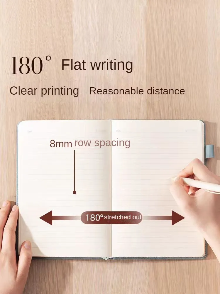 A5 200Page Dorian Paper Thickened Notebook Business PU Soft Leather Horizontal Line Notebook School Office Supplies Lined