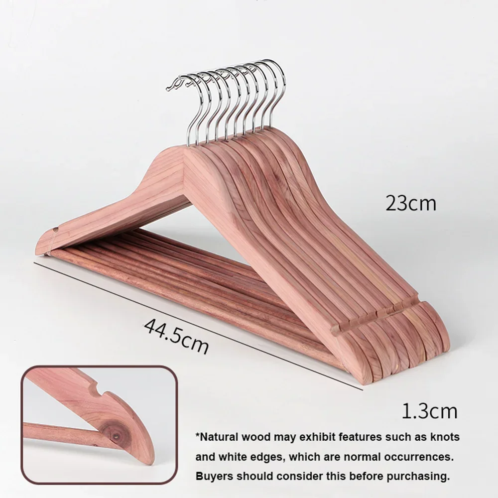 5.5CM Wide Cedar Wood Hangers – Luxury Smooth Swivel Hook for Suit Coat Jacket
