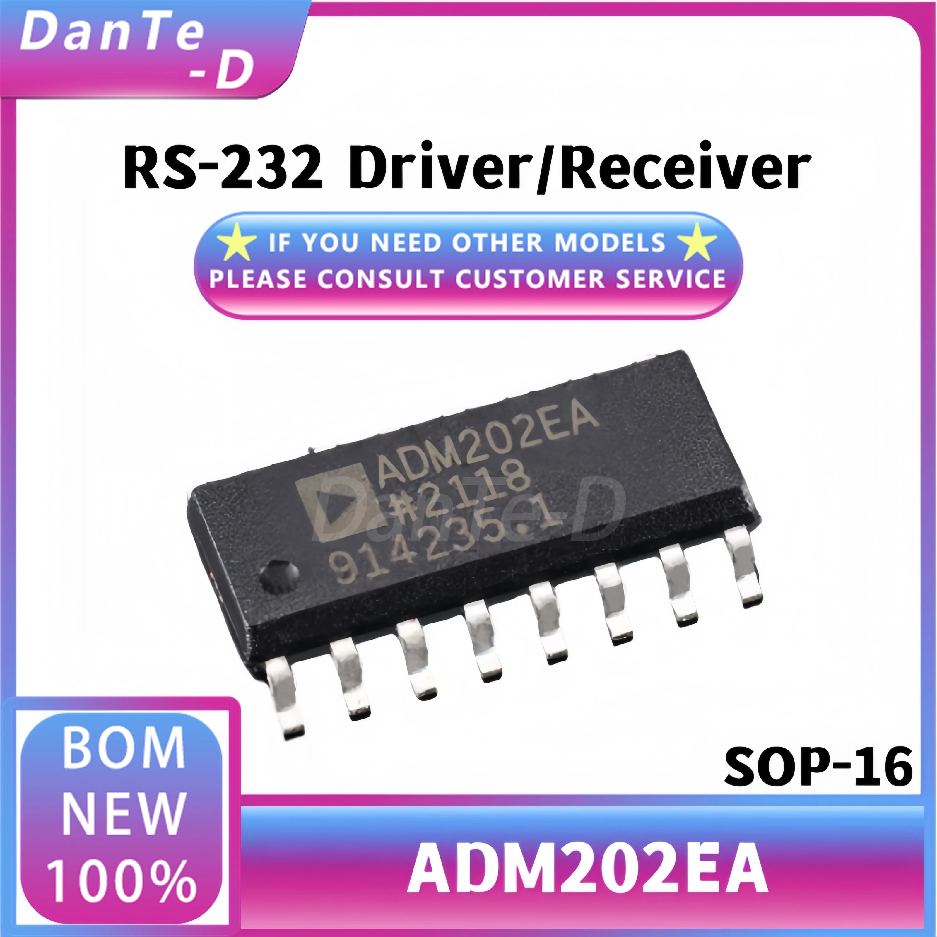 ADM202EA SOP-16 ADM202EARNZ RS-232 driver receiver IC brand new original authentic