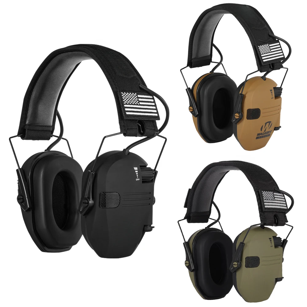 Tactical Headset Hearing Ear Protection 23dB Electronic Earmuffs Shooting Ear Protectors Hunting Noise Reduction Soundproof