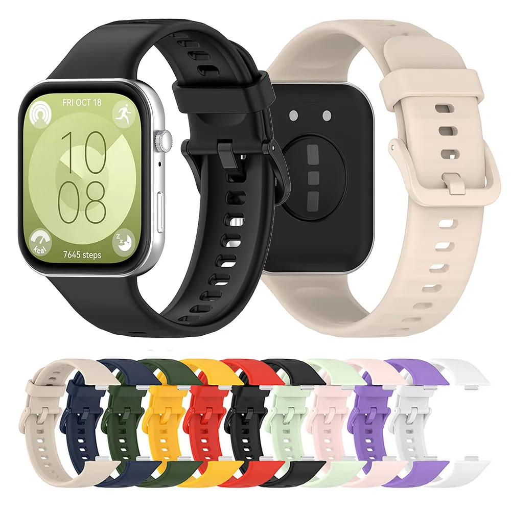 Silicone Strap For Huawei Watch Fit 3 Fit3 Bracelet Wristband Smart Watch Band
