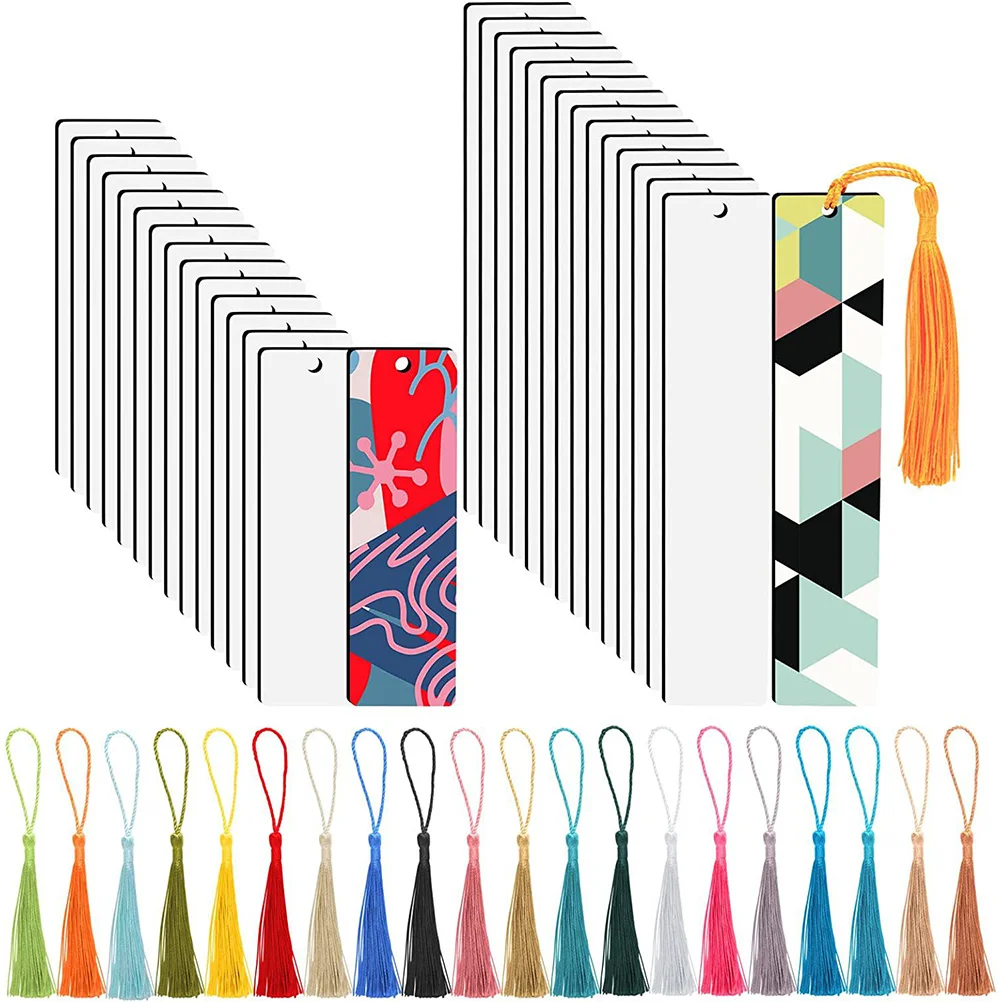 

Thermal Transfer Bookmarks Handmade Hangtags Unfinished Sublimation Blank DIY Page Markers Craft Decoration