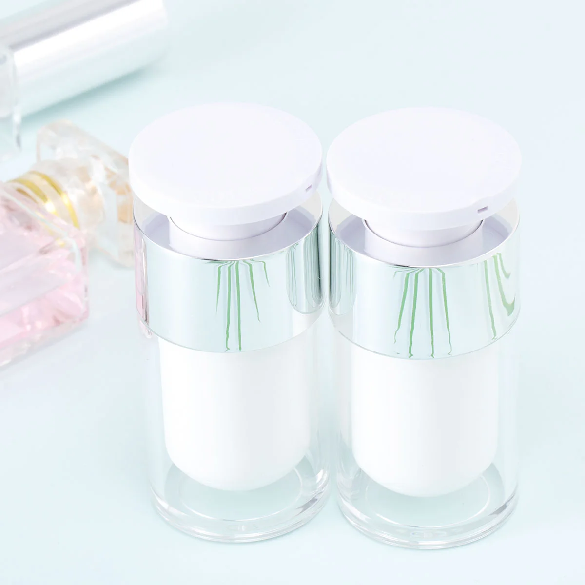 

2 Pcs Separeted Empty Bottle Travel Containers Lip Tint Gloss Refillable