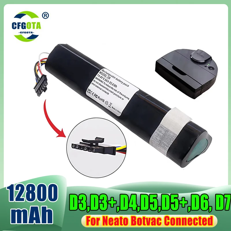 

Original Replacement Battery 14.4V 6800mAh for Neato Botvac D3 D4 D5 D6 D7 D301 D303 D502 D503 D701 205-0011 Sweeping Robot
