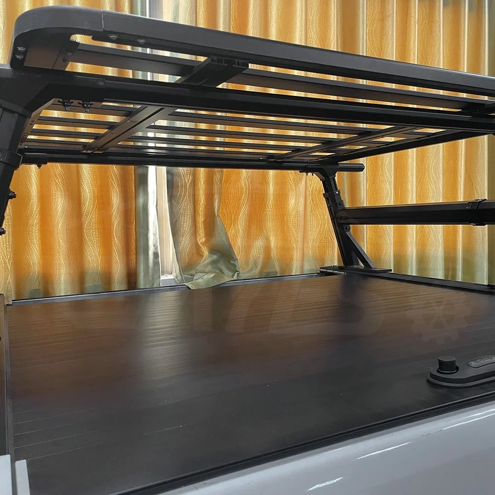 Pickup accessories high quality roll bar car luggage carrier aluminum roof rack cargo basket for Ford ISUZU Mazda Nissan