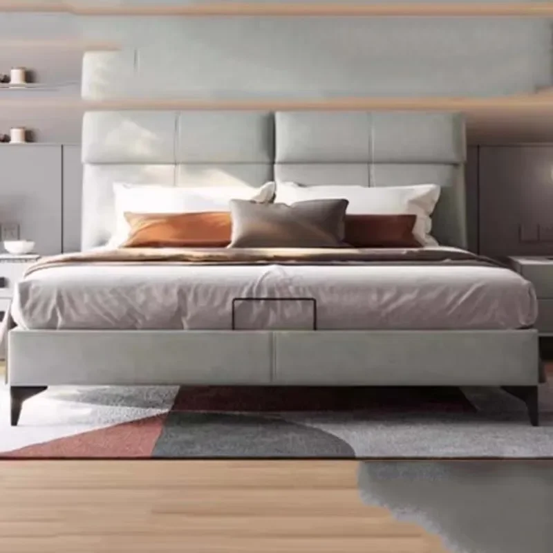 

Nordic Queen Platform Bed Elegant Pretty Unique Modern Luxury King Bed Frame Sets Lit Pliable Lit 2 Personnes House Accessories