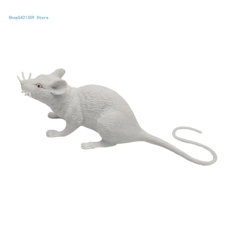 Interactive Pet Play Mice Squeezable Fake Mice with Sound for Cats and Small Dogs Halloween Themed Photography Props