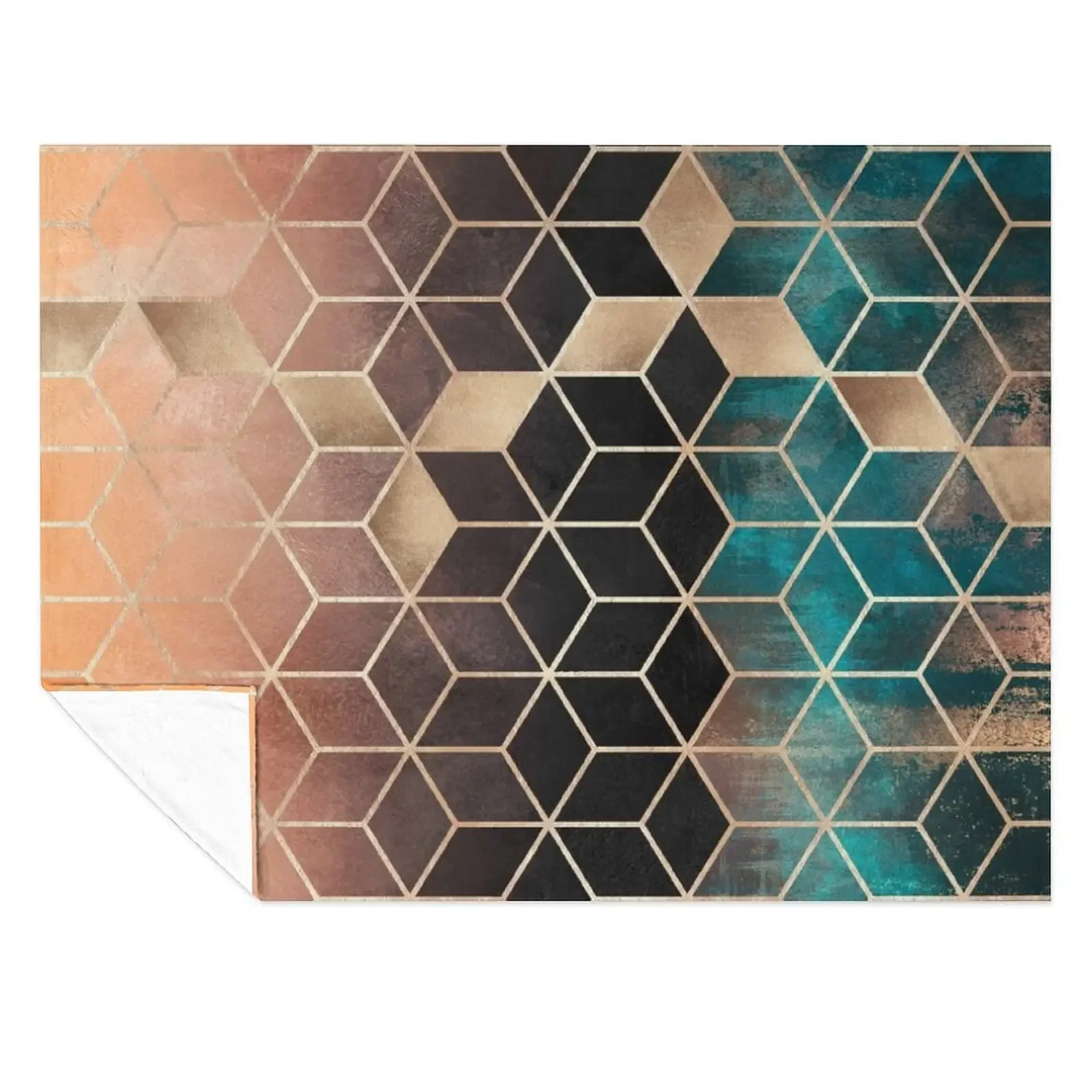 

Ombre Dream Cubes Throw Blanket Giant Sofa blankets ands Soft christmas decoration Blankets