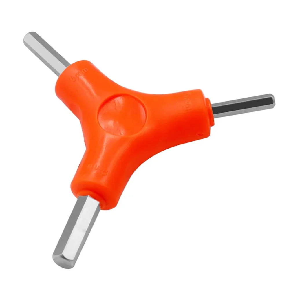 

3 In 1 Trigeminal Hex Key Set 2.5/3/4/5/6/8mm Hexagon Wrench Carbon Steel Hand Tools Bicycle Maintenance Tools