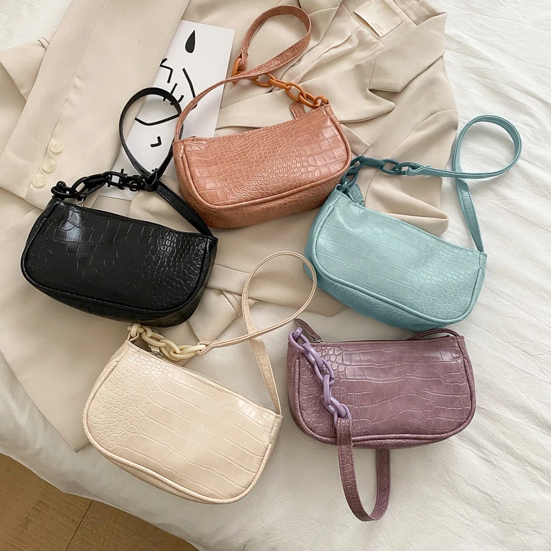

Women's Solid Color Casual Handheld Fashionable And Exquisite New Underarm Stick Bag