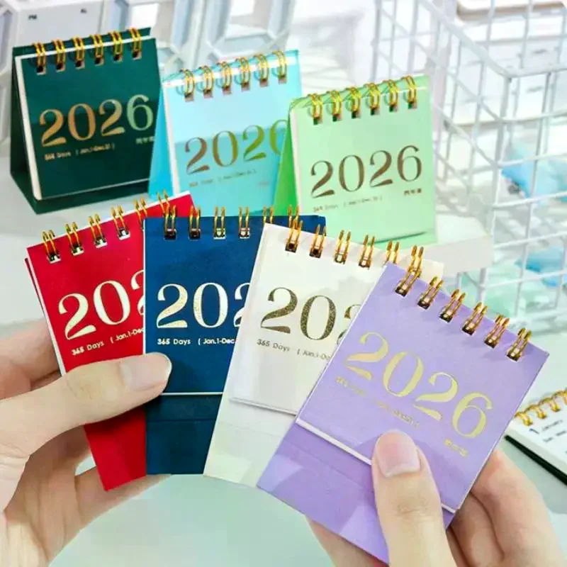 

Мини-маленький настольный календарь на 2026 год, настольный орнамент, календарь, книга, креативный простой планировщик, настольные офисные канцелярские принадлежности, новогодние подарки