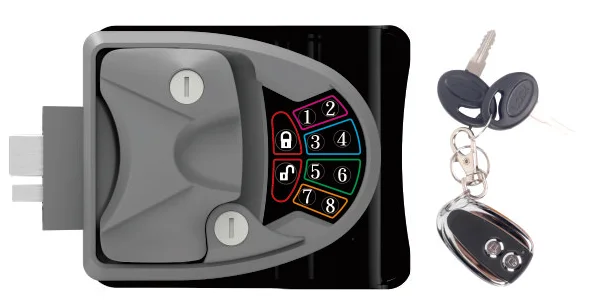 Fingerprint Recognition RV Keyless Entry Door Lock Handle Latch Stuck With Key Unlocking & Wireless Remote Control For Caravan C