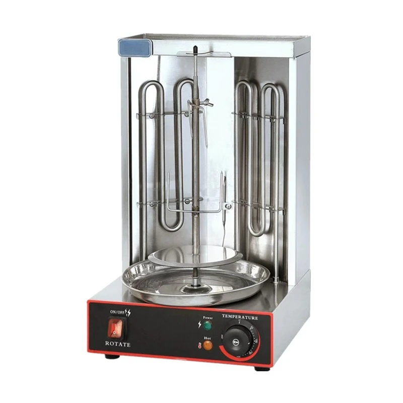 electric gas dual use rotating barbecue grill commercial automatic rotating skewer machine Brazilian meat rice cooking equipment