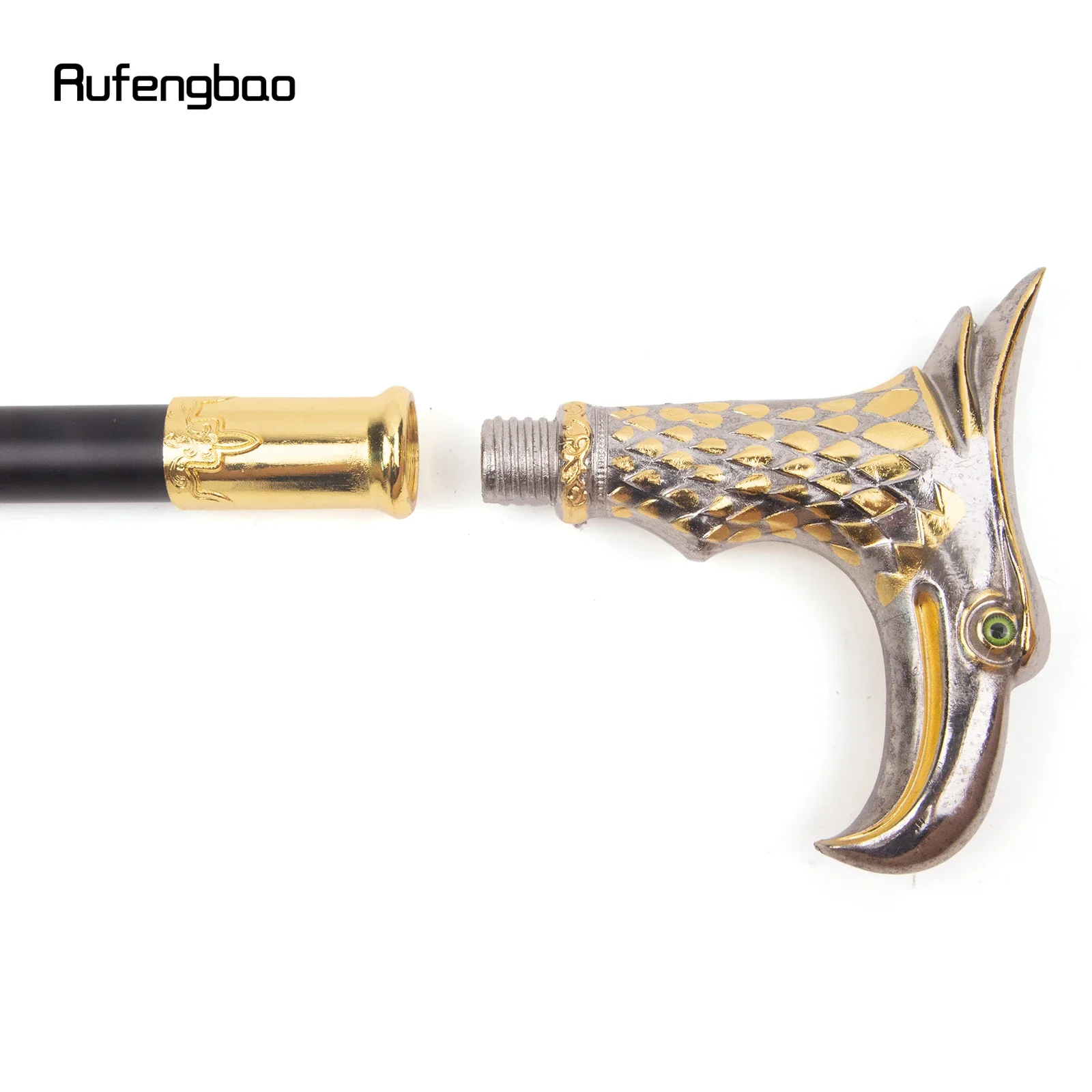 الذهبي الأبيض النسر عصا للمشي ديكور مصاص دماء تأثيري خمر حفلة أداء عصري مرحلة قصب 89 سنتيمتر