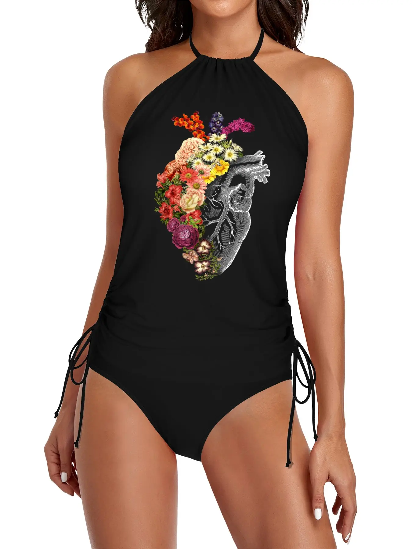 

Flower Heart Spring by Tobe Fonseca Split Swimsuit Set Women's beach clothing bikini woman beach