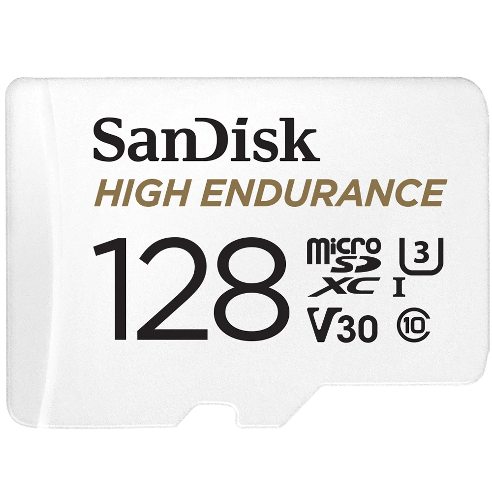 Sandisk การ์ดความจำไมโครเอสดีการ์ดทนทานสูง V30 4K 32GB 64GB 128GB 256GB การ์ด TF สำหรับการตรวจสอบวิดีโอภายในบ้าน