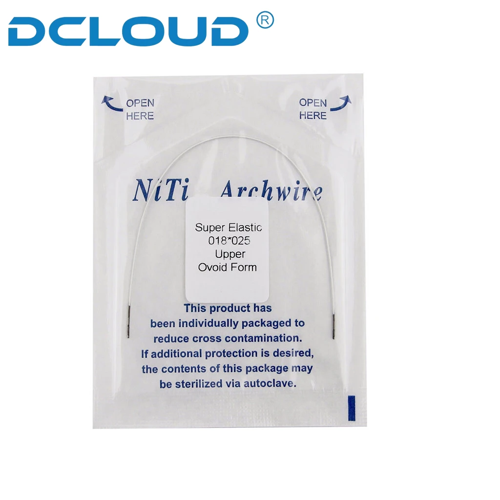 5Packs Dental Kieferorthopädie Weiß Farbe Beschichtet Bogen Draht Niti Unsichtbare Drahtbogen Super Elastische Eiförmige Runde/Rechteckige Oberen/Unteren – Detail 6