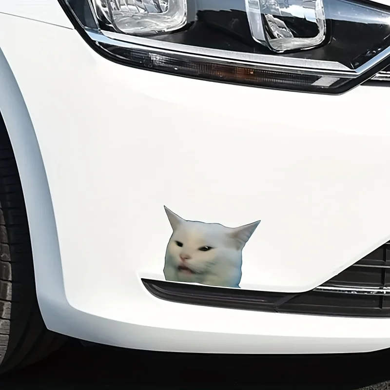 1 pegatina de vinilo divertida Smudge The Cat Meme, diseño duradero resistente a la intemperie para coches, camiones, motocicletas y monopatines