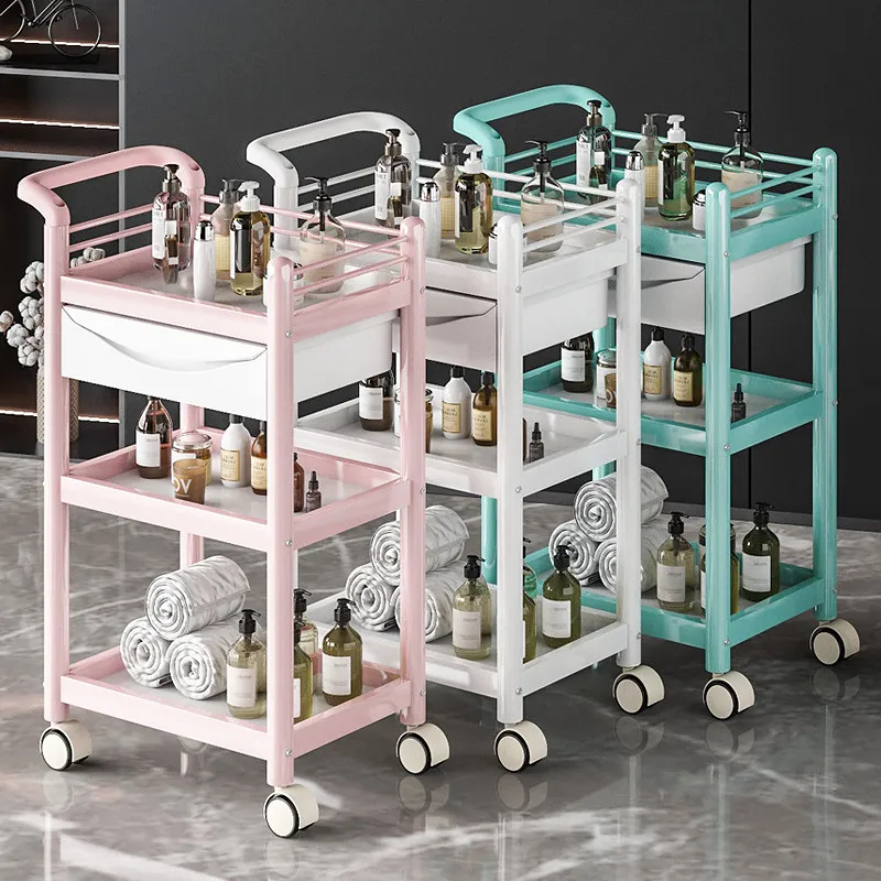 Multi-Layer Drawer Rolling Beauty Trolley Special For Beauty Nail Salon Barber Shop Medical Mobile Tool Storage Cart