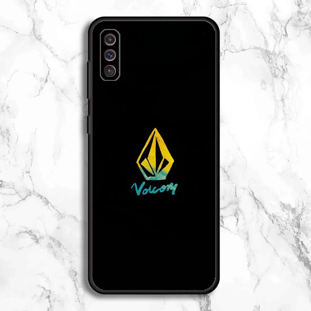 L-Luxury V-VOLCOM-S Sport Style Phone Case For Samsung Galaxy A13,A21s,A22,A31,A32,A52,A53,A71,A80,A91 Soft Black Phone Cover