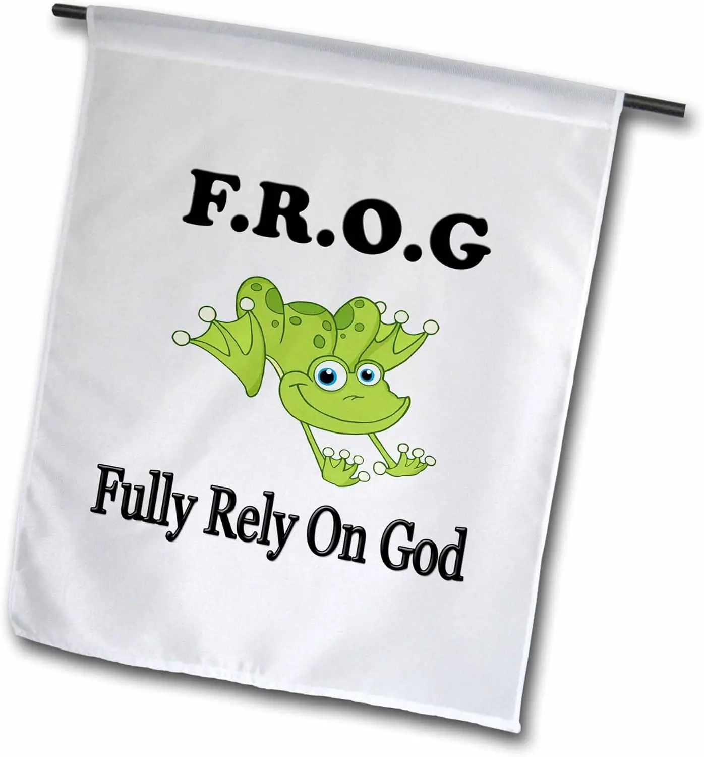 3dRose Fl_149833_1 F.R.O.G Fully Rely on God/Faith/Religion/Belief Garden Flag, 12 by 18-Inch