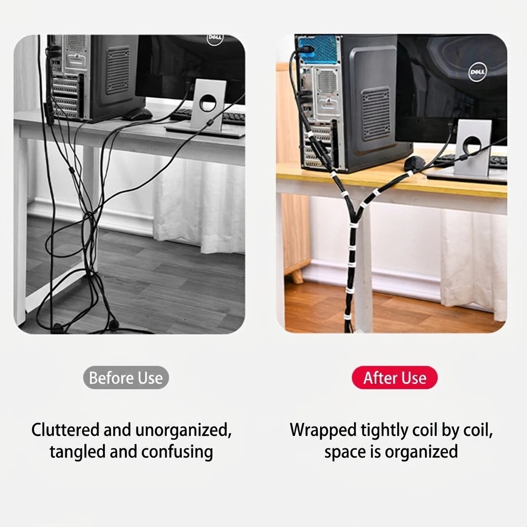 Plug Board Data Cable Organizer, Simple and Portable Desktop Office PC TV Desk Hook Loop Cable Tie Power Strip Extension Cord