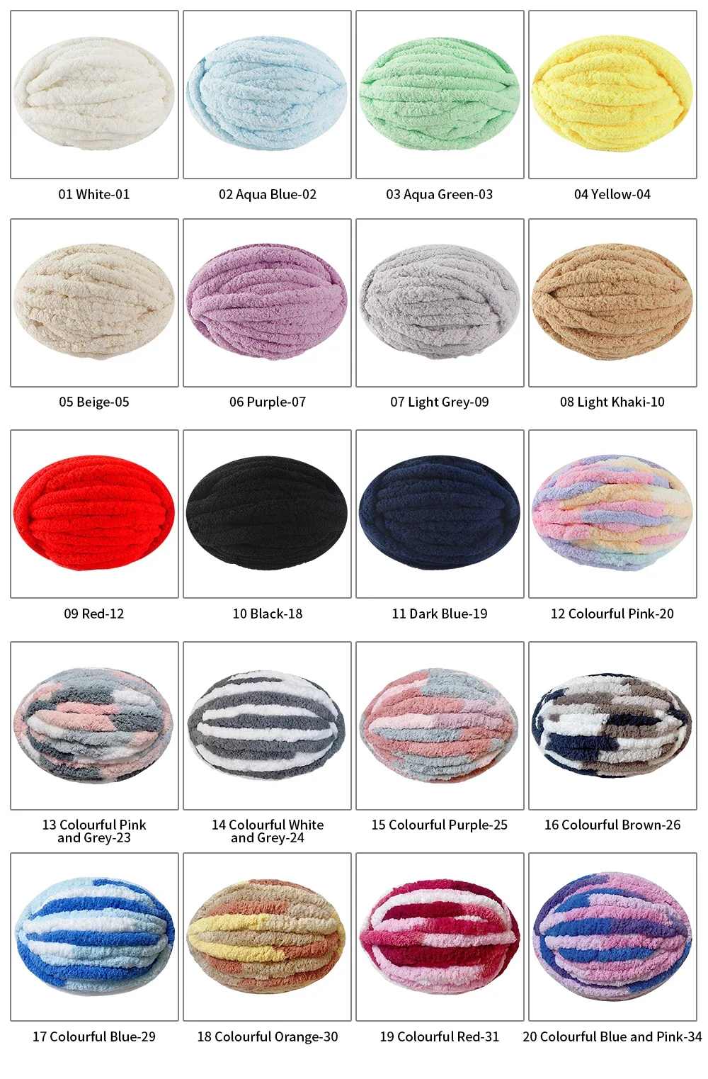 3Pcs Set Yarn Thick Chunky Crochet Chenille Milk Soft Baby velvet Knitting Wool For Hat Dolls Glove Blanket At Low Price