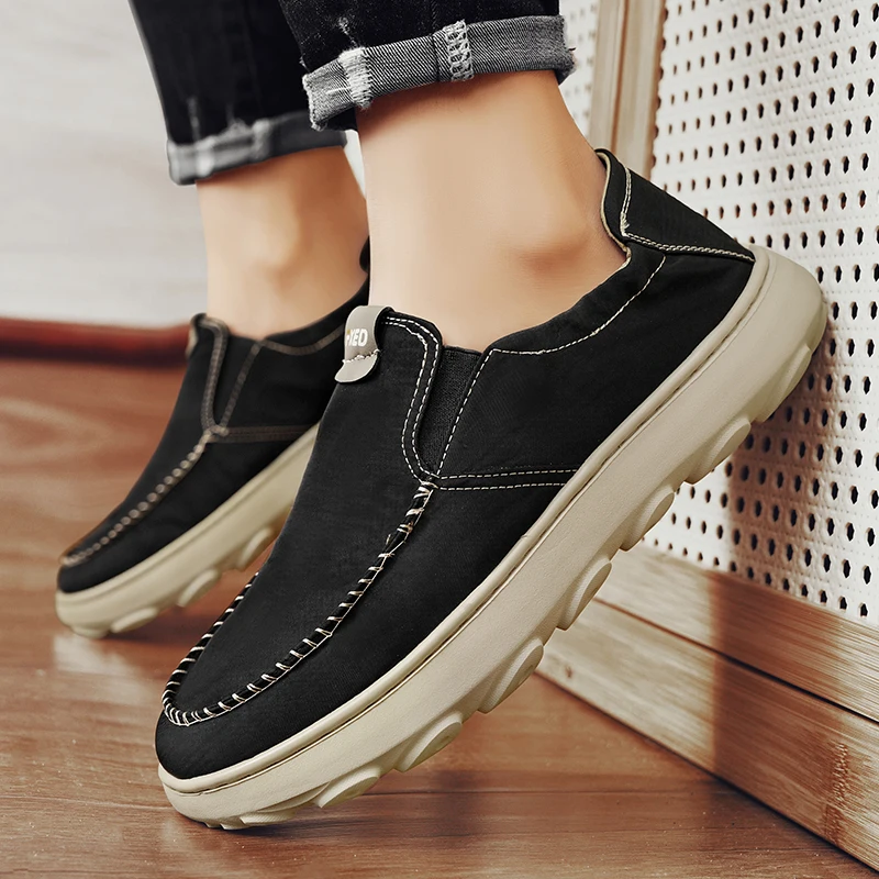 Parzival Outdoor Mannen Casual Platform Canvas Schoenen Vulkaniseren Schoenen Mode Designer Ademende Mannen Schoenen Instappers Slip On Rijden