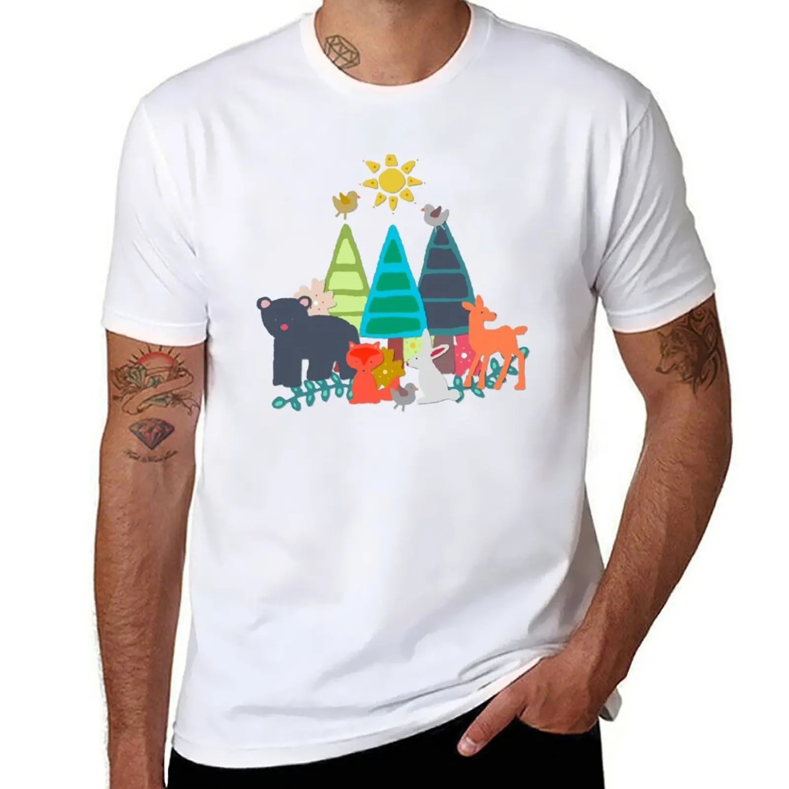

summer woodland T-Shirt t shirts for man graphic funny t shirts with prints T-Shirt