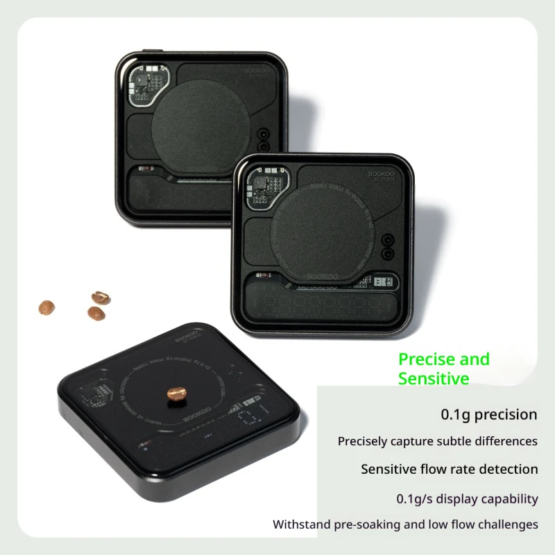 BOOKOO Themis Mini Smart Espresso Coffee Scale High Precision Rechargeable Timing Flow Digital Scale For Coffee Beans