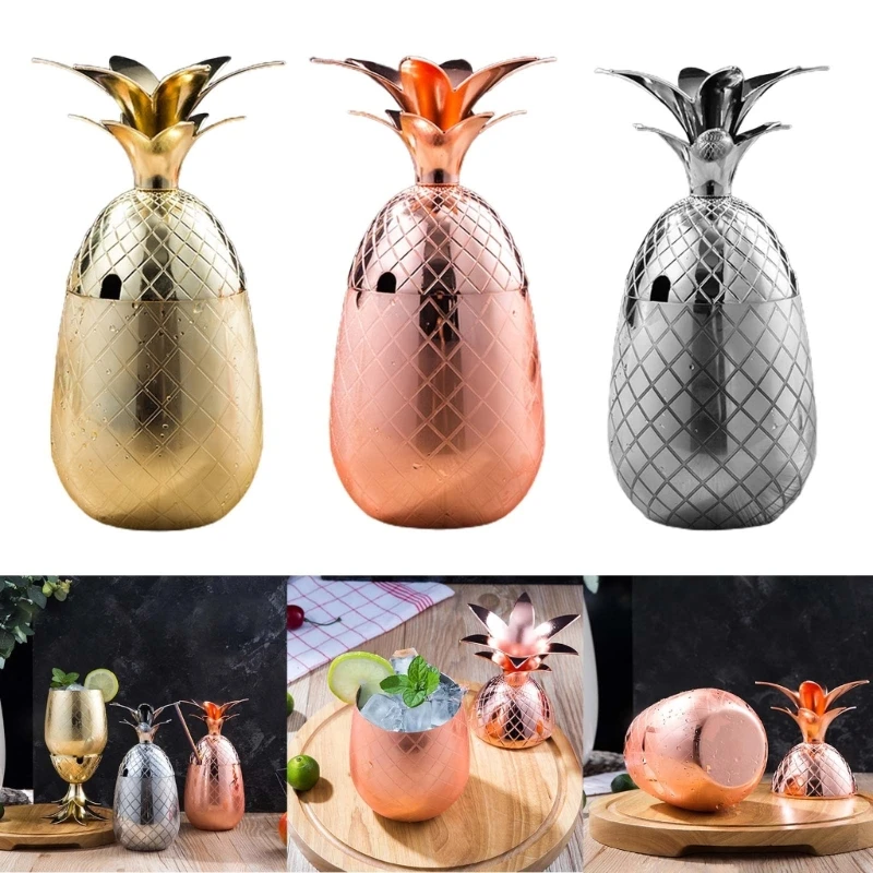 

Pineapple Tumbler / Mug Moscow Mule Mug Available in 3 color (Silver,Copper,Gold)- Cocktail Drinking Cups Mugs Bar Tool